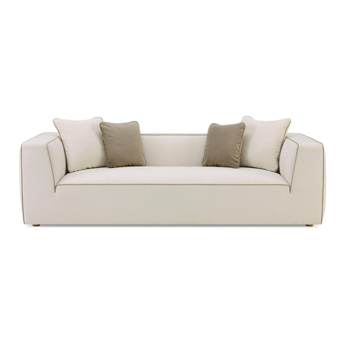 Tristine 96" Cream Contract-Grade Linen Sofa - Home And Beyond