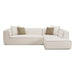 Tristine Cream Linen RAF Sectional - Home And Beyond