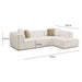 Tristine Cream Linen RAF Sectional - Home And Beyond