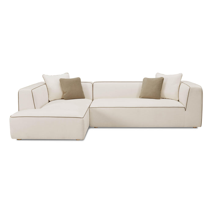Tristine Cream Linen LAF Sectional - Home And Beyond