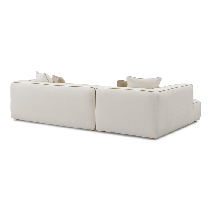 Tristine Cream Linen LAF Sectional - Home And Beyond