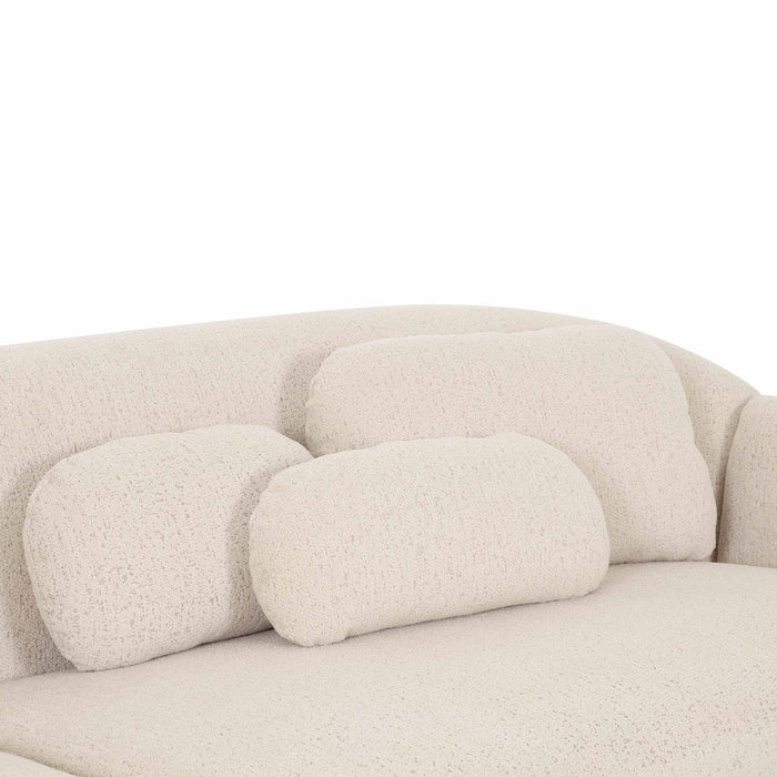 Misty Cream Boucle Modular 4-Seater Sofa - Home And Beyond