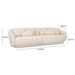 Misty Cream Boucle Modular 4-Seater Sofa - Home And Beyond