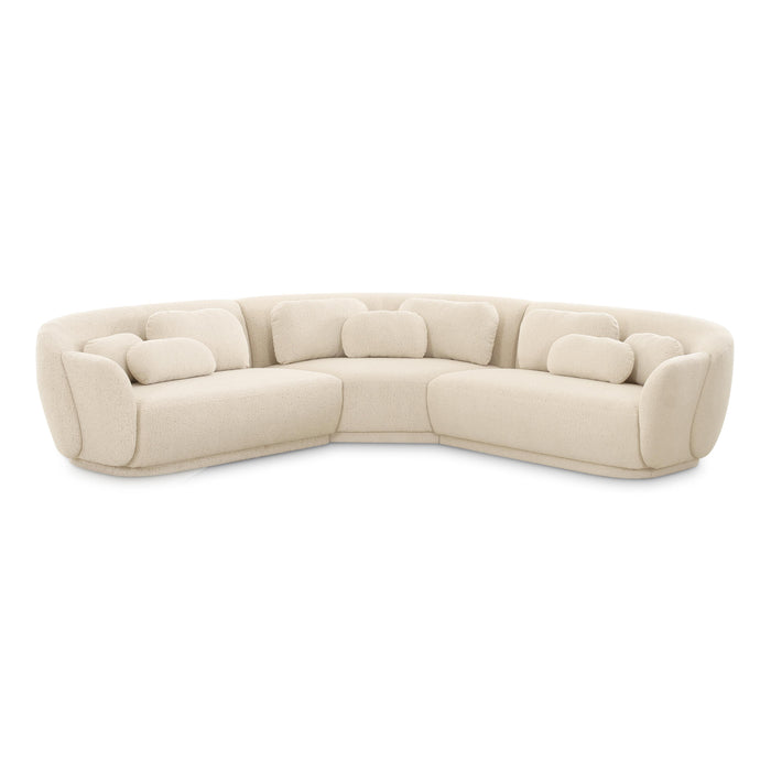 Misty Cream Boucle Modular L-Sectional - Home And Beyond