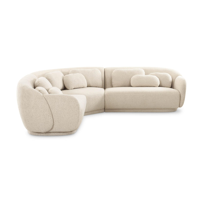 Misty Cream Boucle Modular L-Sectional - Home And Beyond