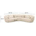 Misty Cream Boucle Modular L-Sectional - Home And Beyond