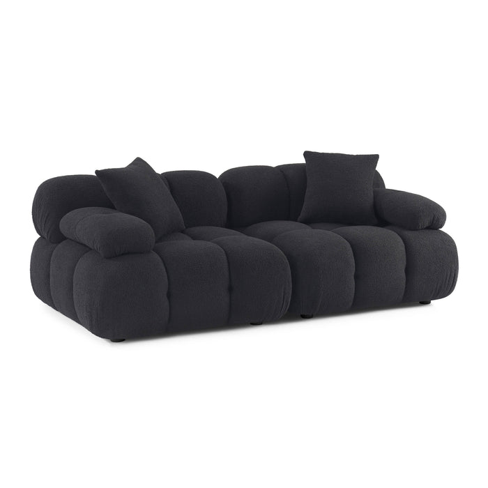 Calliope 79" Performance Vegan Shearling Modular Loveseat - Home And Beyond