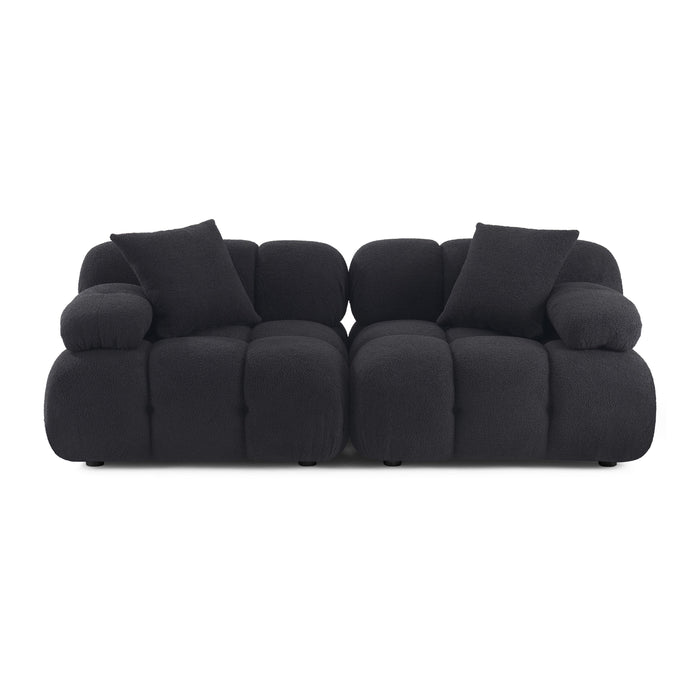 Calliope 79" Performance Vegan Shearling Modular Loveseat - Home And Beyond