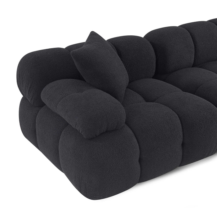 Calliope 79" Performance Vegan Shearling Modular Loveseat - Home And Beyond