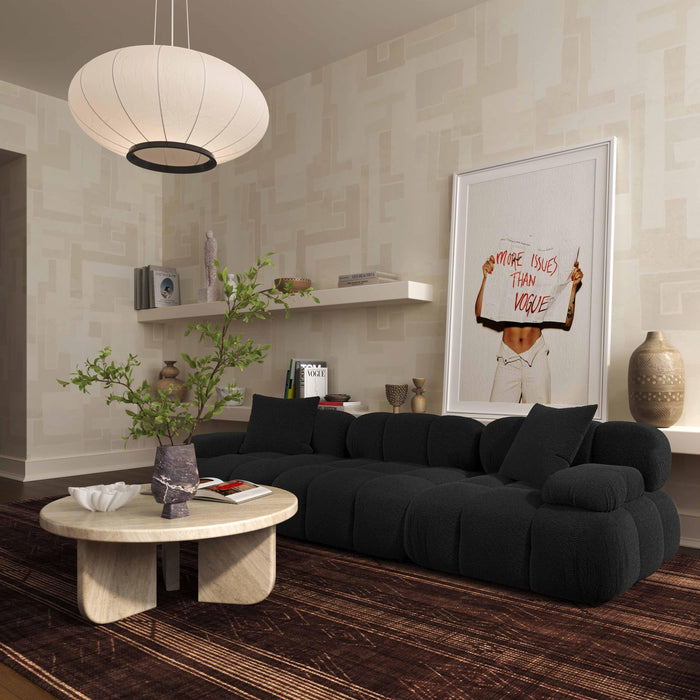 Calliope 118" Performance Vegan Shearling Modular Sofa - Home And Beyond