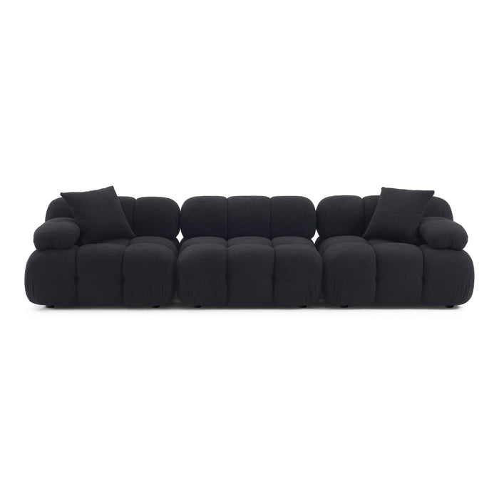 Calliope 118" Performance Vegan Shearling Modular Sofa - Home And Beyond