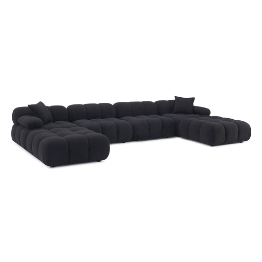 Calliope 6-piece Performance Vegan Shearling Modular U-Sectional - Home And Beyond