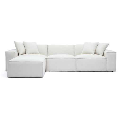 Mindy 4-Piece Performance Chenille Basketweave Modular Sectional - Home And Beyond