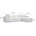 Mindy 4-Piece Performance Chenille Basketweave Modular Sectional - Home And Beyond