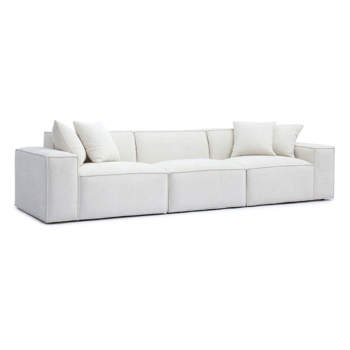 Mindy 115" Performance Chenille Basketweave Modular Sofa - Home And Beyond