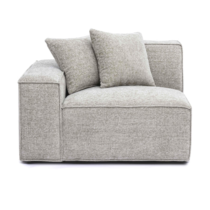 Mindy Performance Chenille Basketweave Modular Corner Chair - Home And Beyond