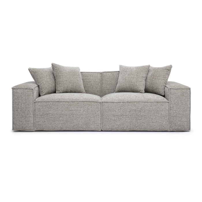 Mindy 84" Performance Chenille Basketweave Modular Loveseat - Home And Beyond