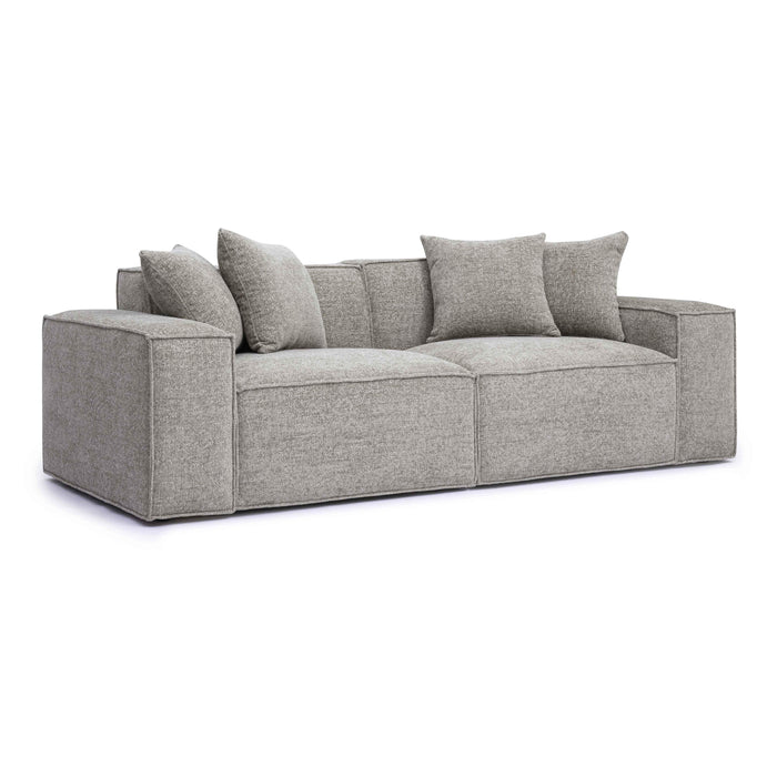 Mindy 84" Performance Chenille Basketweave Modular Loveseat - Home And Beyond