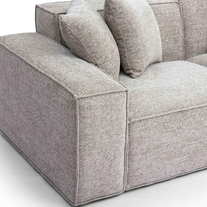 Mindy 84" Performance Chenille Basketweave Modular Loveseat - Home And Beyond