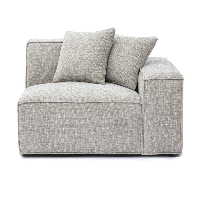 Mindy Performance Chenille Basketweave Modular Corner Chair - Home And Beyond