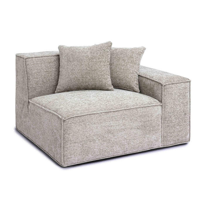 Mindy Performance Chenille Basketweave Modular Corner Chair - Home And Beyond