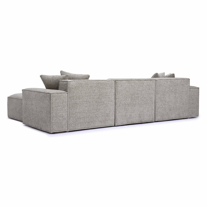Mindy 4-Piece Performance Chenille Basketweave Modular Sectional - Home And Beyond