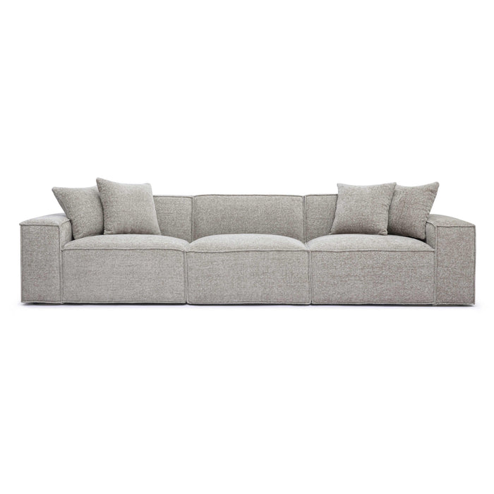 Mindy 115" Performance Chenille Basketweave Modular Sofa - Home And Beyond