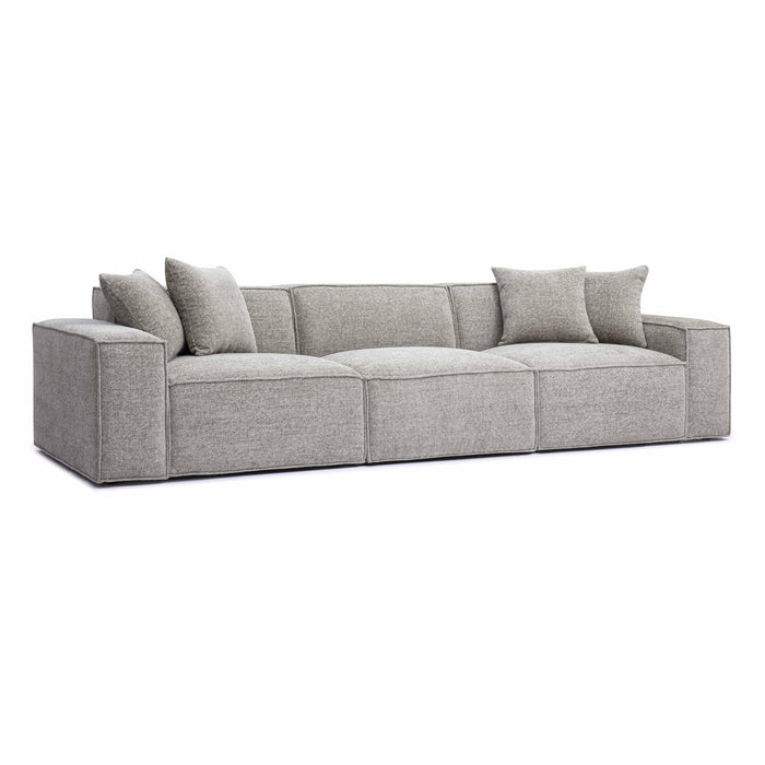 Mindy 115" Performance Chenille Basketweave Modular Sofa - Home And Beyond