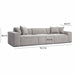 Mindy 115" Performance Chenille Basketweave Modular Sofa - Home And Beyond