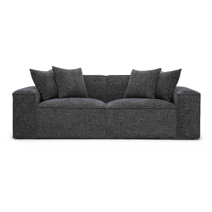 Mindy 84" Performance Chenille Basketweave Modular Loveseat - Home And Beyond