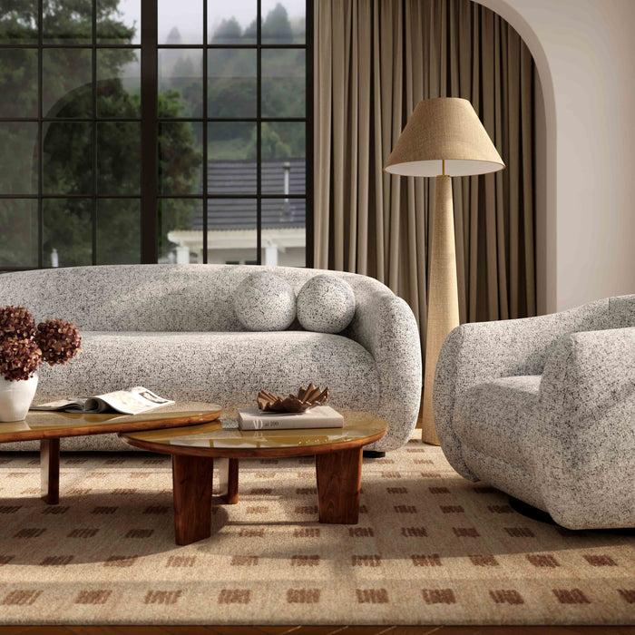 Judy 80" Black and White Woven Performance Fabric Sofa - Home And Beyond