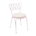 Erica Pink Wrought Iron Outdoor Chair - Home And Beyond