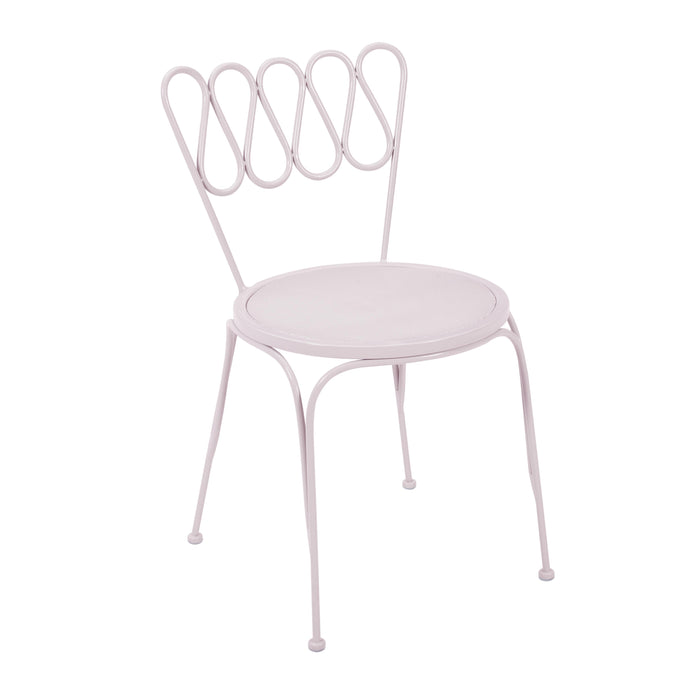 Erica Pink Wrought Iron Outdoor Chair - Home And Beyond