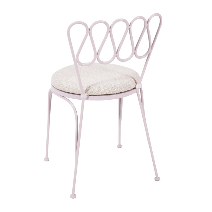 Erica Pink Wrought Iron Outdoor Chair - Home And Beyond