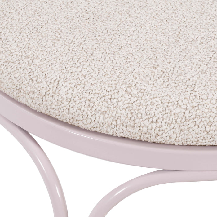 Erica Pink Wrought Iron Outdoor Chair - Home And Beyond