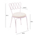 Erica Pink Wrought Iron Outdoor Chair - Home And Beyond