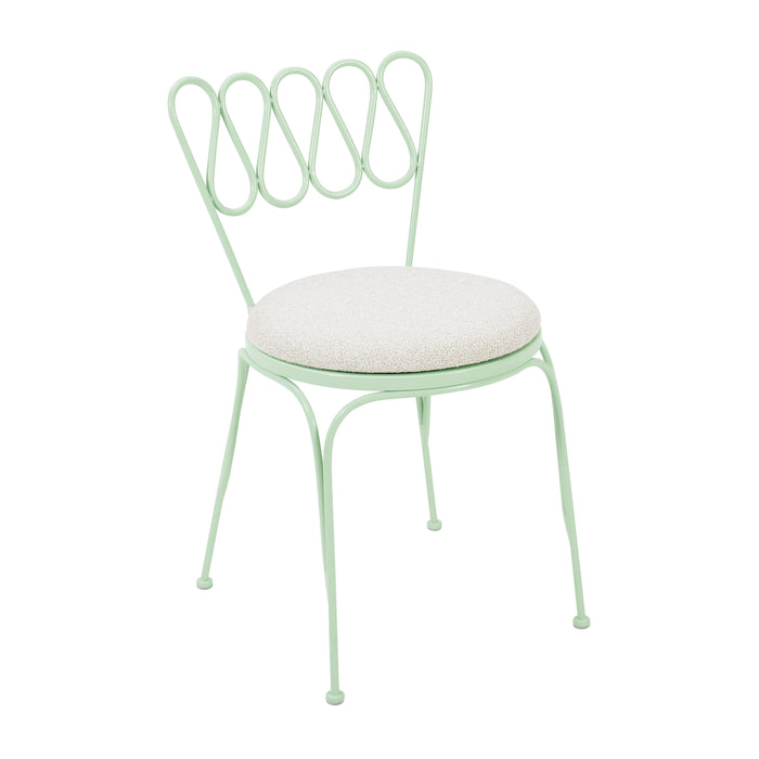 Erica Mint Green Wrought Iron Outdoor Chair - Home And Beyond
