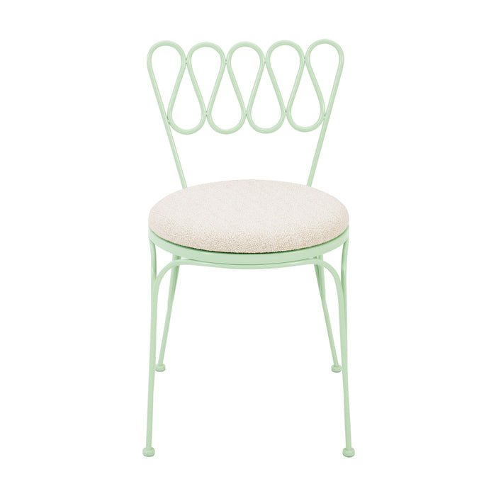 Erica Mint Green Wrought Iron Outdoor Chair - Home And Beyond
