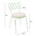 Erica Mint Green Wrought Iron Outdoor Chair - Home And Beyond