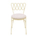 Erica Cream Wrought Iron Outdoor Chair - Home And Beyond