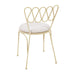 Erica Cream Wrought Iron Outdoor Chair - Home And Beyond