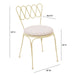 Erica Cream Wrought Iron Outdoor Chair - Home And Beyond