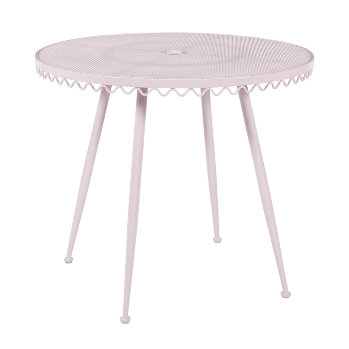 Erica Pink Wrought Iron Outdoor Cafe Table - Home And Beyond