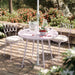 Erica Pink Wrought Iron Outdoor Cafe Table - Home And Beyond