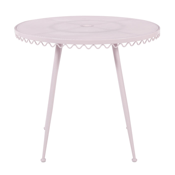 Erica Pink Wrought Iron Outdoor Cafe Table - Home And Beyond