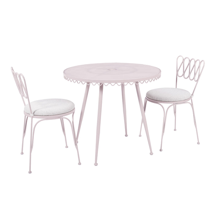 Erica Pink Wrought Iron Outdoor Cafe Table - Home And Beyond