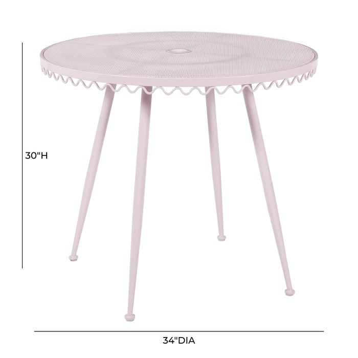 Erica Pink Wrought Iron Outdoor Cafe Table - Home And Beyond