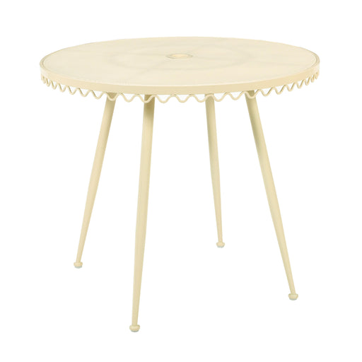 Erica Cream Wrought Iron Outdoor Cafe Table - Home And Beyond