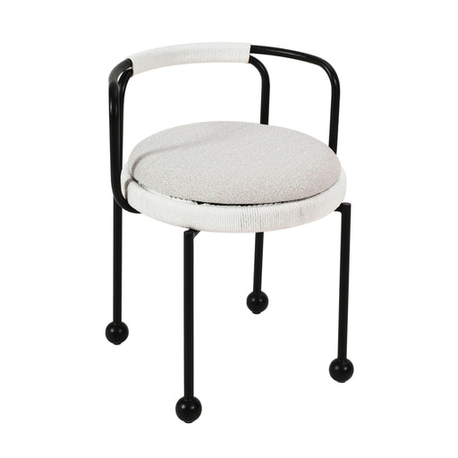 Pansy Cream Outdoor Dining Chair - Home And Beyond
