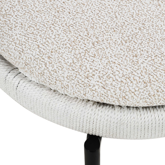 Pansy Cream Outdoor Dining Chair - Home And Beyond